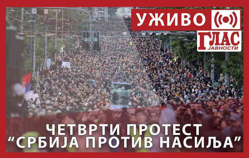  UŽIVO: ČETVRTI PROTEST “SRBIJA PROTIV NASILJA”